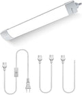 5000K LED Ceiling Light Fixture with Plug, Under Cabinet Lighting, Linkable LED Light Bar for Kitchen Bathroom Garage Corridor Office Overhead Lighting (1.4FT-1PCS)