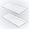 BEEGO Ergonomic Computer Keyboard Stand - 2PCS Clear Acrylic Keyboard Riser Tilted Keyboard Holder Keyboard Tray with White Non-Slip Strip for Easy Typing at Home School Office Desk Accessories