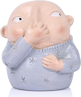 Boy Holding Nose Bathroom Statue,Shelf Sitters and Funny Bathroom Signs,Unique Decor for Home,Art for Bathroom Nick Nacks for Shelves Decor,Suitable for Bathrooms, Toilets, Funny Places (S, Boy-A)