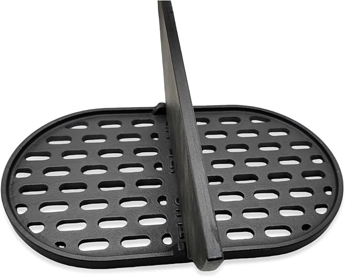Cast Iron Cooking Grates with Divider for Primo Oval XL Grill Parts,Charcoal Grids Primo Oval Large 400.