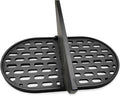 Cast Iron Cooking Grates with Divider for Primo Oval XL Grill Parts,Charcoal Grids Primo Oval Large 400.
