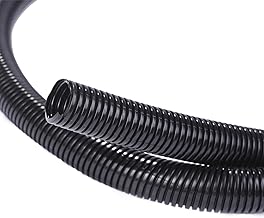 Alex Tech 25ft - 1/4 inch Split Wire Loom Tubing - Black