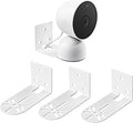 3 Pack Adhesive Metal Nest Camera Mount fits for Google Indoor Nest Security Cam 2nd Generation Wired, Adjustable Wall Mount Camera Bracket Holder for Optimal Viewing Angles, White