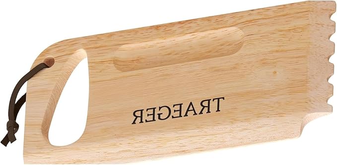 Wooden Grill Scraper – Solid Hardwood Grill Grate Cleaner, Compatible with Pro Series, Ironwood, and Timberline Grills - Grill Cleaning Accessory / 10" Bamboo BBQ Cleaner