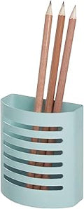 iDesign 85176 Magnetic Modern Pen and Pencil Holder, Writing Utensil Storage Organizer for Kitchen, Locker, Home, or Office, Set of 1, Mint Blue