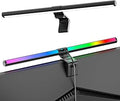 RGB Monitor Light Bar, Eye-Care Dual Light Reading Screen Lamp, 9 Modes Gaming Backlight LED Computer Lamp, 3 Colors Dimmable Frontlight, 15.75'' USB Desk Lights for Home, Office