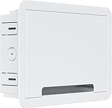 ECHOGEAR 9" in-Wall TV Media Box - Recessed TV Outlet & Network Enclosure - Works with Roku, Apple TV, Fire TV Stick, & Samsung One Connect Mini - WiFi Friendly Cable Management Kit