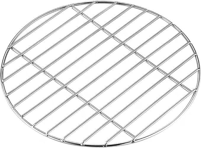 15 Inch Grill Grate, Round Fire Pit Replacement, Stainless Steel BBQ Cooking Grid, Non-Stick Camping Grill for Outdoor, Backyard & Party Use, Fits Round Fire Pits & Portable Cookware