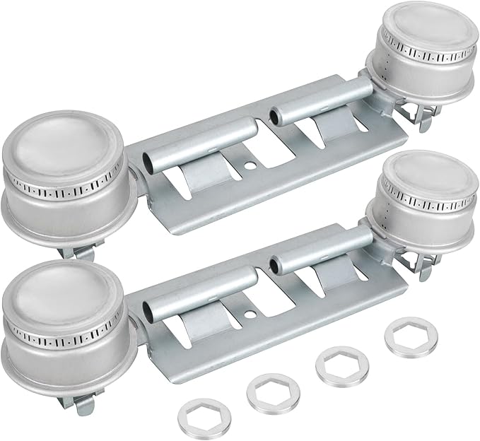 Double Burner Kit WB16K10026 WB29K17 Gas Range Double Burner Assembly Replacement Compatible with General Electric Hotpoin Gas Stove Burner Replaces WB29K17 65932 868697 AP2633210 PS232404