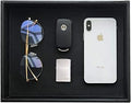 Vixdonos Valet Tray Nightstand Organizer Leather Catchall Tray for Perfume,Jewelry,Key and Remote on Counter or Dresser(Black)
