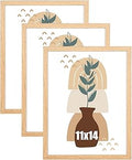 kennethan 11x14 Picture Frame Oak Set of 3, Wooden Poster Frame for Wall Mounting Display for Home, Office,Gallery,Holiday with Photos, Posters, Puzzles