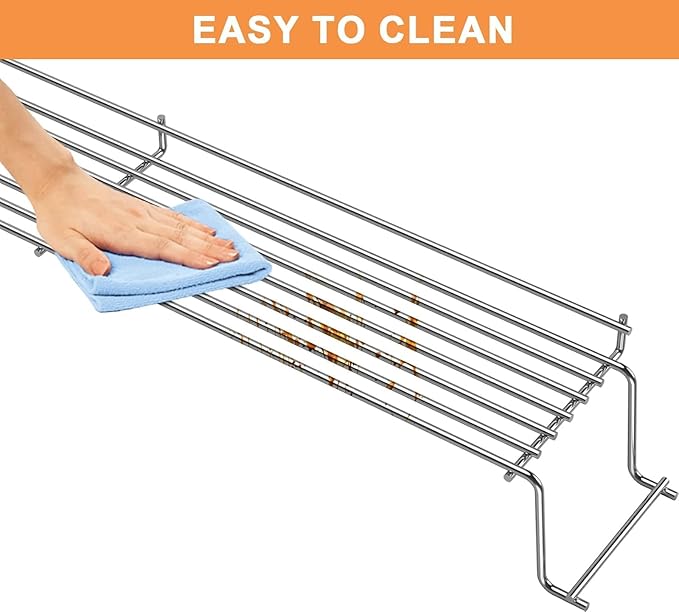 65054 Warming Rack for Weber Genesis 300 SER E310 E330 S330 EP330 ESP310 ESP320 Top Rack for Webber Genesis Accessories Upper Rack for Weber Genesis Grill Parts Replacement 62749 81323,Stainless Steel