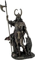 Zeckos Bronze Finish Loki Norse God of Mischief Resin Statue Sculpture 13.75 Inches High