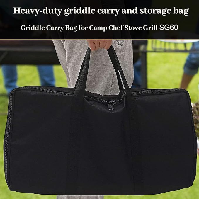 AJinTeby Griddle Carry Bag for Camp Chef SG60 & FG32 Griddle Models, Compatible with Camp Chef 2 Burner Stove Grills, Heavy Duty 600D Waterproof Dustproof Carry Bag