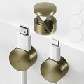 Strong Adhesive Cord Holder for Nightstand with Wider Base, 3 Pack Sleek Antique Bronze Aluminum Screw-top Cord Clips for Desk, Desk Cable Holder, Phone Cord Management Clips Secure Organizer