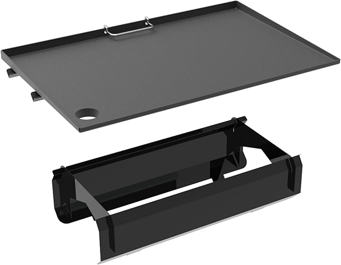 Masterbuilt® Gravity Series 1050 Digtal Charcoal Grill and Smoker Pre-Seasoned Steel Flat-Top Griddle Accessory Insert with 435 Cooking Square Inches in Black, Model MB20181622
