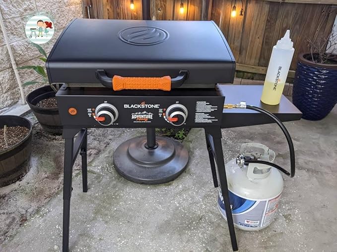GasSaf Propane Regulator with Hose, 4 Feet Griddle Propane Adapter Fits for Blackstone 17" and 22" Tabletop Grills