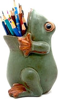 7" Ceramic Frog Shaped Plant Pot for Bonsai Flower Succulent Planter Candy Dish Pencil Holder Decor Multipurpose Green Frog Gift