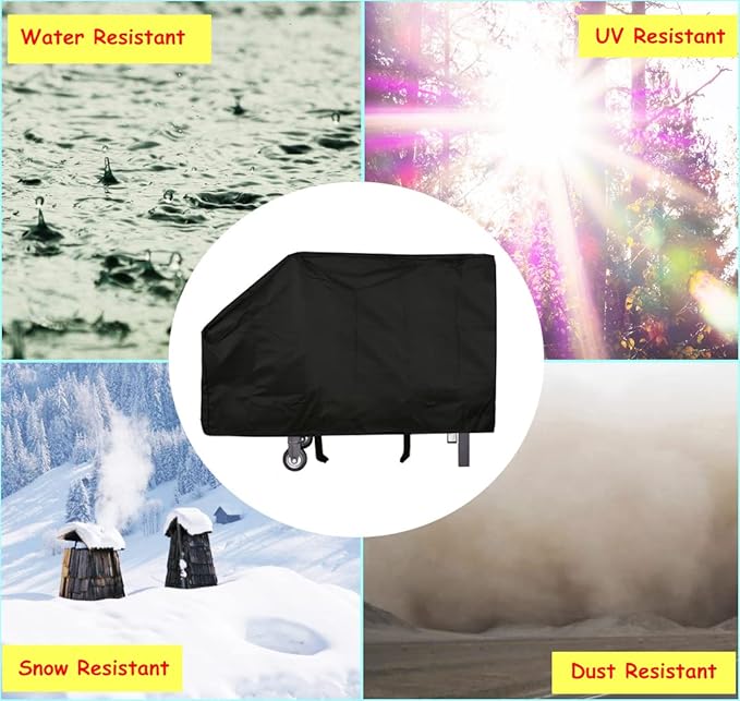 Waterproof BBQ Grill Cover, 600D Heavy Duty Polyester, UV & Snow Resistant, Fits for Blackstone 28 Inch Griddle & Camp Chef Flat Top Grill, 45" W x 23" D x 25" H, with Buckle Straps