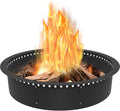 Koutemie Outdoor Smokeless Fire Pit Ring Liner 43-Inch Outer/39-Inch Inner Diameter, Heavy Duty Solid Metal Steel Round Firepit Rim Insert for Outside DIY Campfire Ring Above or In-Ground, Black