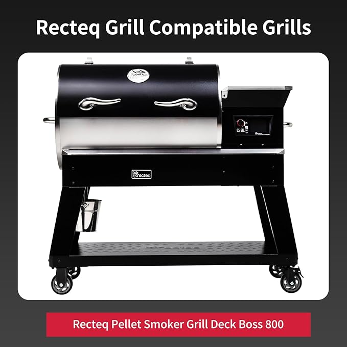 Utheer Front Folding Shelf for Recteq Deck Boss 800 Pellet Grill, Heavy Duty Grill Prep Table 37.7" x 10.2", 60LB Load Capacity, Foldable BBQ Front Shelf, Smoker Accessories