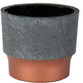 The HC Companies 3 Inch Sprite Mini Succulent Pot- Smal Plastic Planter with Drainage for Indoor Plants, Faux Concrete Copper