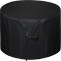 SheeChung Fire Pit Cover Round 33"Dx30"H for Globe fire Ball,Waterproof Heavy Duty 600D Wood Fire Globe Fire Pit Cover for Outdoor fire with BBQ Grill Globe Large Round Pit