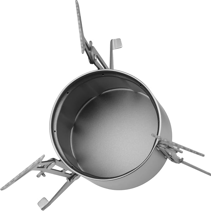 Titanium alcohol stove with foldable stand and fire cover Portable camping backpack Hiking stove