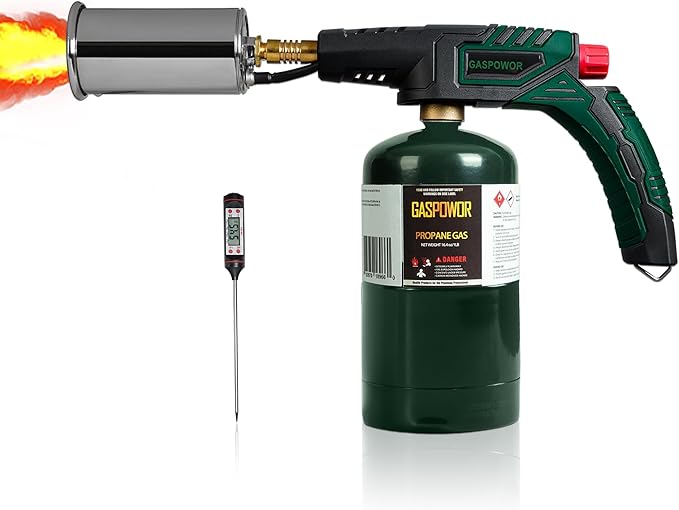 POWERFUL Grill Torch Charcoal Starter, Propane Searing Torch, Charcoal Lighter, Fire Starter, Sous Vide,Kitchen Lighter, BBQ Grill Torch Gun, Cooking Torch (Fuel Not Included)
