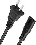 TPLTECH AC Power Cord Compatible with Xbox Series S/Series X, Xbox One S/X, PS5/PS4/PS3 Slim, 2 Prong C7 Power Cable Replacement