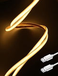 2-Pack USB Fabric COB LED Strip Lights, 19.68in x2 Warm White 3000K Soft Diffused Light, Flexible Cuttable Desk, Bedroom & Under Cabinet Accent Lighting