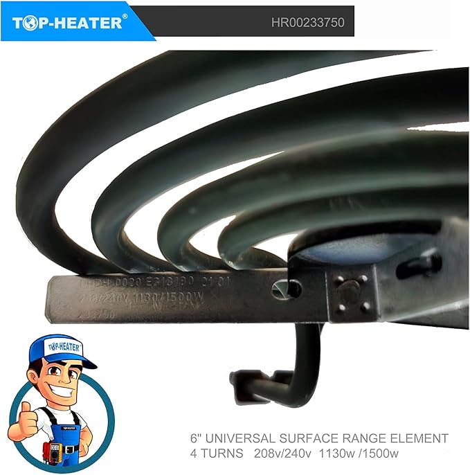 MP15YA(233750) Electric Range Burner Element Unit Set By TOP-HEATER,Fit MP22YA Electric Stove Burners For Whirlpool Norge Hardwick Kenmore Maytagg,6 Inch, 2Pack