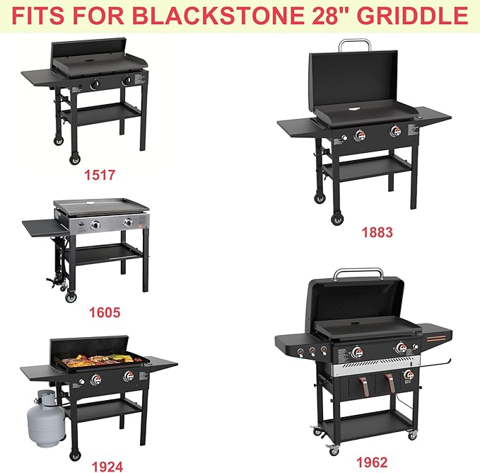 DcYourHome Griddle Warming Rack Compatible with 28" Blackstone Griddles (Not for Pro-Series）Adjustable Stainless Steel Rack for Blackstone Griddle Stand 28 Inch Accessories,One-Step Clip On Attachment