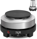 500 Watt Hot Plate, Portable 500W Electric Hot Plate, Electric Camping Stove Low Watt, Single Burner, for Milk Water Coffee Heating (US Plug）