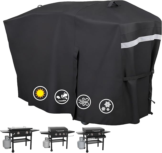 Utheer Grill Cover for Blackstone 28 inches Griddle Cooking Station with Hood Water Resistant, Upgraded Full-Length Heavy Duty 600D Waterproof Fabric Cover for Blackstone 5483 Griddle Cover