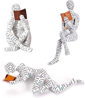 Modern Reading Woman Figurine - Home Decor Pulp Thinker Statue, Reading Women Sculpture Decoration for Home, Office, Living Room and Bookworms Abstract Thinker Statue for Shelf, Desk or Table