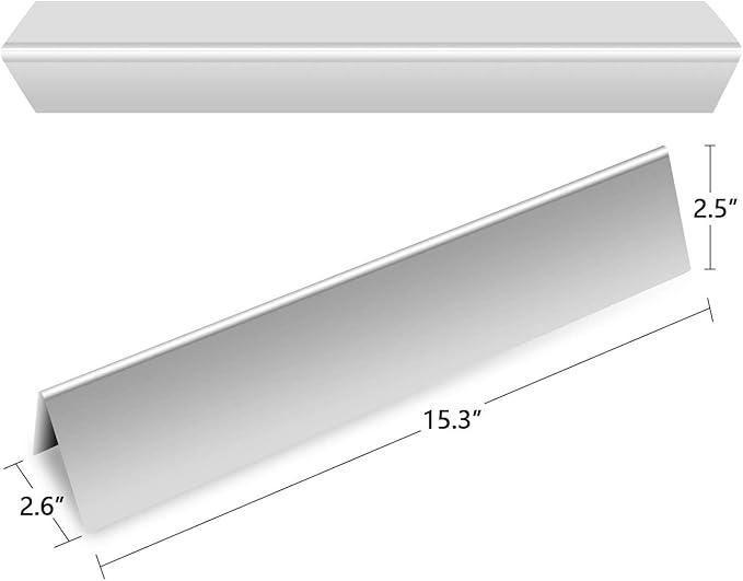 Hongso 7636 15.3" Stainless Steel Flavorizer Bars Replacement for Weber Spirit I & II 300 Series E & S 310 320 330 Gas Grill with Front Mounted Control, Spirit 2 GS4 Heat Plate for 67046 69797 68843