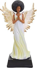 African American Expressions Golden Angel Figurine – Faith-Based Resin Statue, Black Angel Décor for Home, Mother’s Day Mom Presend and Gift Giving, Thoughtful Spiritual Collectible