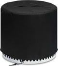 Fire Pit Cover for Solo Stove Bonfire 2.0 with Stand, 600D Waterproof Anti-UV & Tear Resistant Round Cover All-Weather Outdoor Protection, Black, 22" D x 16" H