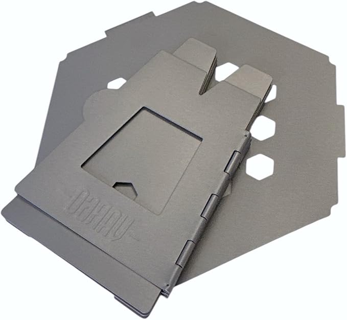 VARGO Hexagon 2 Wood Stove, Titanium, 5" x 3" x 4", Wood-Burning, 4.1-7.4 ounces