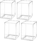 AZUREAL 4 Pack Clear Acrylic Pen Holder Cup, Clear Makeup Brush Holder, Thickened Acrylic Desktop Stationery Organizer for Office, School, and Home Storage
