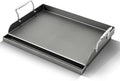 17" x 13" Cast Iron Flat Top Griddle - Oil Coating Non-Toxic - Universal Grill Insert with High Sidewalls, Fits Gas/Charcoal/Electric Grills (Weber, Charbroil, Nexgrill, More)