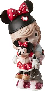 Precious Moments Disney Showcase 191063 - Sentimental Minnie Mouse Enthusiast Figurine, Collectible Porcelain Keepsake