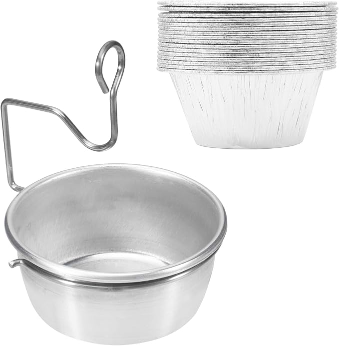 Grease Cup with Clip for Char-Broil/Kenmore Replacement Parts, Masterbuilt 30" & 40" Propane Smokers and Other Similar Grills, Grease Bucket Tray and 10-Pack Disposable Foil Liners