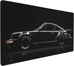 Extra Large Gaming Mouse Pad, XXL Black Sports Car Design, Non-Slip Rubber Base, 35.4 x 15.7 Inches, Rectangular Desk Mat Perfect for Gamers & PC Enthusiasts