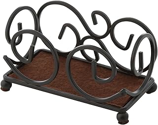 Thirstystone Black Upright Iron Scroll Coaster Holder Holds 4-4” Round or Square Coasters