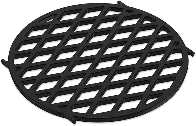 Skyflame Charkettle Cast Iron Gourmet BBQ System 11.8 Inch Sear Grate Replacement for 8834, Thick Searing/Cooking Grid, Compatible with 22-1/2 inch Weber Charcoal Grills