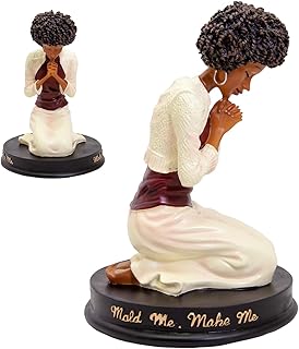 African American Expressions Mold Me Make Me Figurine – Black Praying Hands Collectible Statue, Inspirational Christian Home Décor, Mother’s Day Sentimental Mom Present