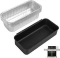70379 Catch Pan & 6498 Drip Pan Liners for Weber Genesis II 400/600, Summit 400/600 Series Grills, Steel Grease Tray & 6417 10Pcs Foil Grease Pan Liners for Weber SmokeFire & 28''/36" Griddle