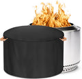 Fire Pit Cover for Solo Stove Yukon 27 Inch，Firepit Covers Round Outdoo,600 Anti UV& Waterproof Smokeless Fire Pit Cover,for Gas/Table/Bowl Fire pits(Yukon - 28”D x 17”H)
